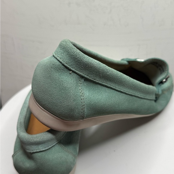 Mint Green Loafers with Silver Accent - Picture 4 of 7